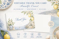 Amalfi Coast Folded Thank You Card Template | Editable in Canva | Instant Digital Download