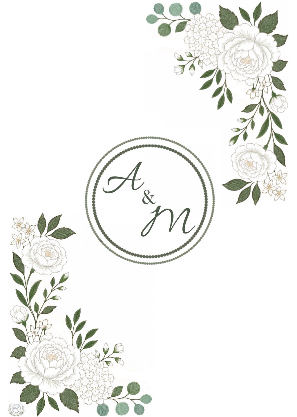 White Garden Wedding Invitation Template | Editable Canva Invite | Elegant White Floral | Printable Botanical Invite | Instant Download