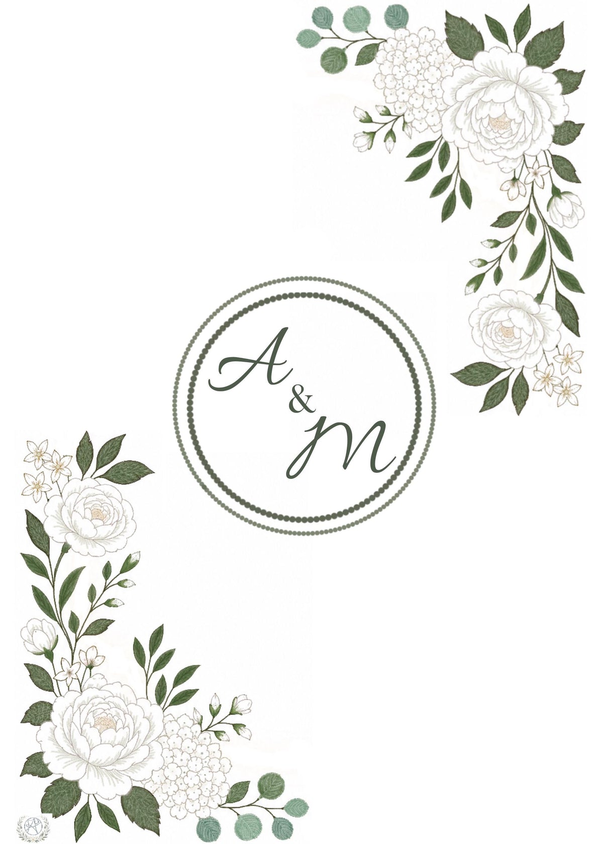 White Garden Wedding Invitation Template | Editable Canva Invite | Elegant White Floral | Printable Botanical Invite | Instant Download