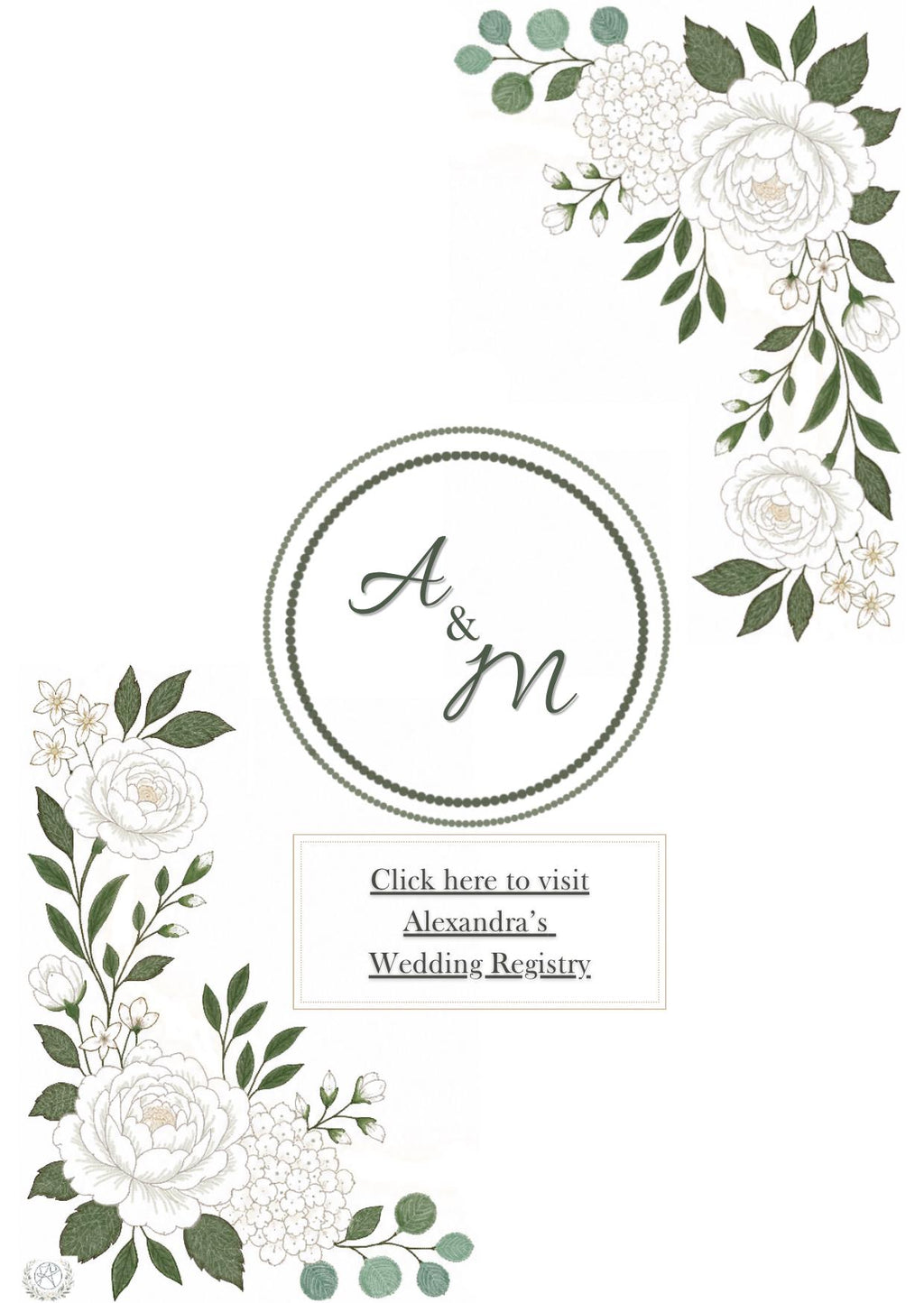 Animated White Garden Bridal Shower Invitation | Editable Canva Bridal Shower Invite | Digital Floral Shower Invitation with Registry Link |