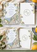 Amalfi Coast Wedding Invitation Template | Editable in Canva | Instant Download