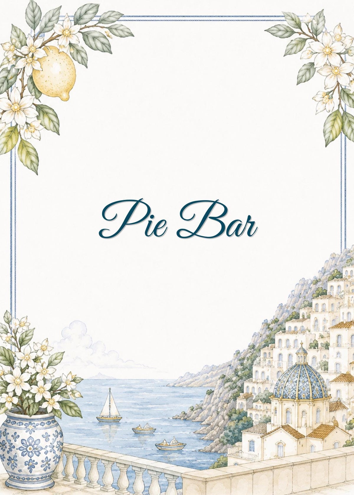 Editable Amalfi Coast Wedding Signs Bundle | 21 Reception Table Signs | Italian Lemon Wedding Decor | Printable Canva Templates