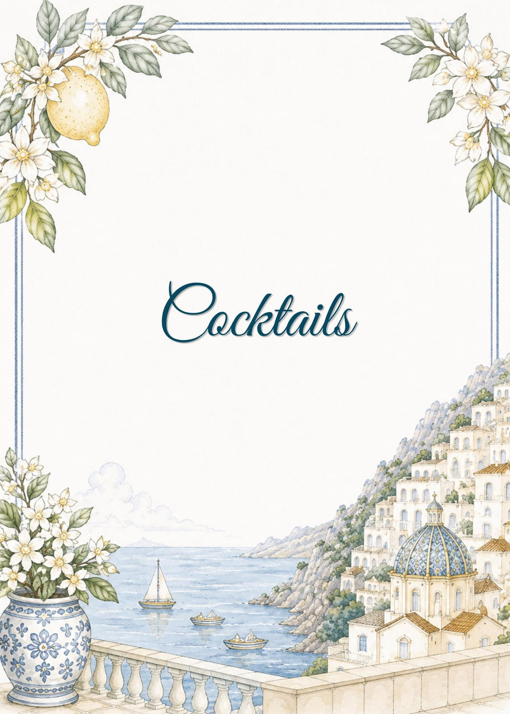 Editable Amalfi Coast Wedding Signs Bundle | 21 Reception Table Signs | Italian Lemon Wedding Decor | Printable Canva Templates