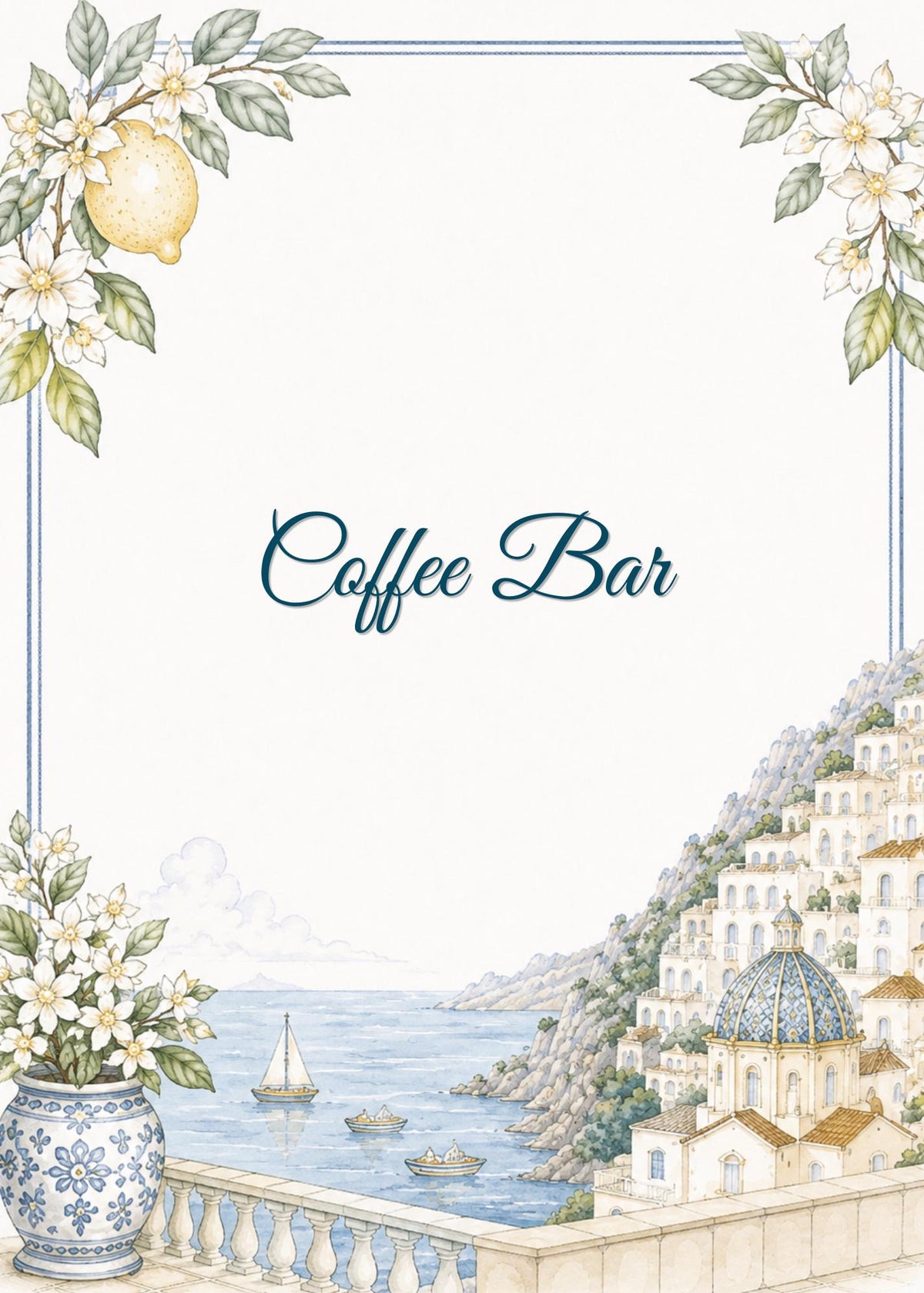 Editable Amalfi Coast Wedding Signs Bundle | 21 Reception Table Signs | Italian Lemon Wedding Decor | Printable Canva Templates