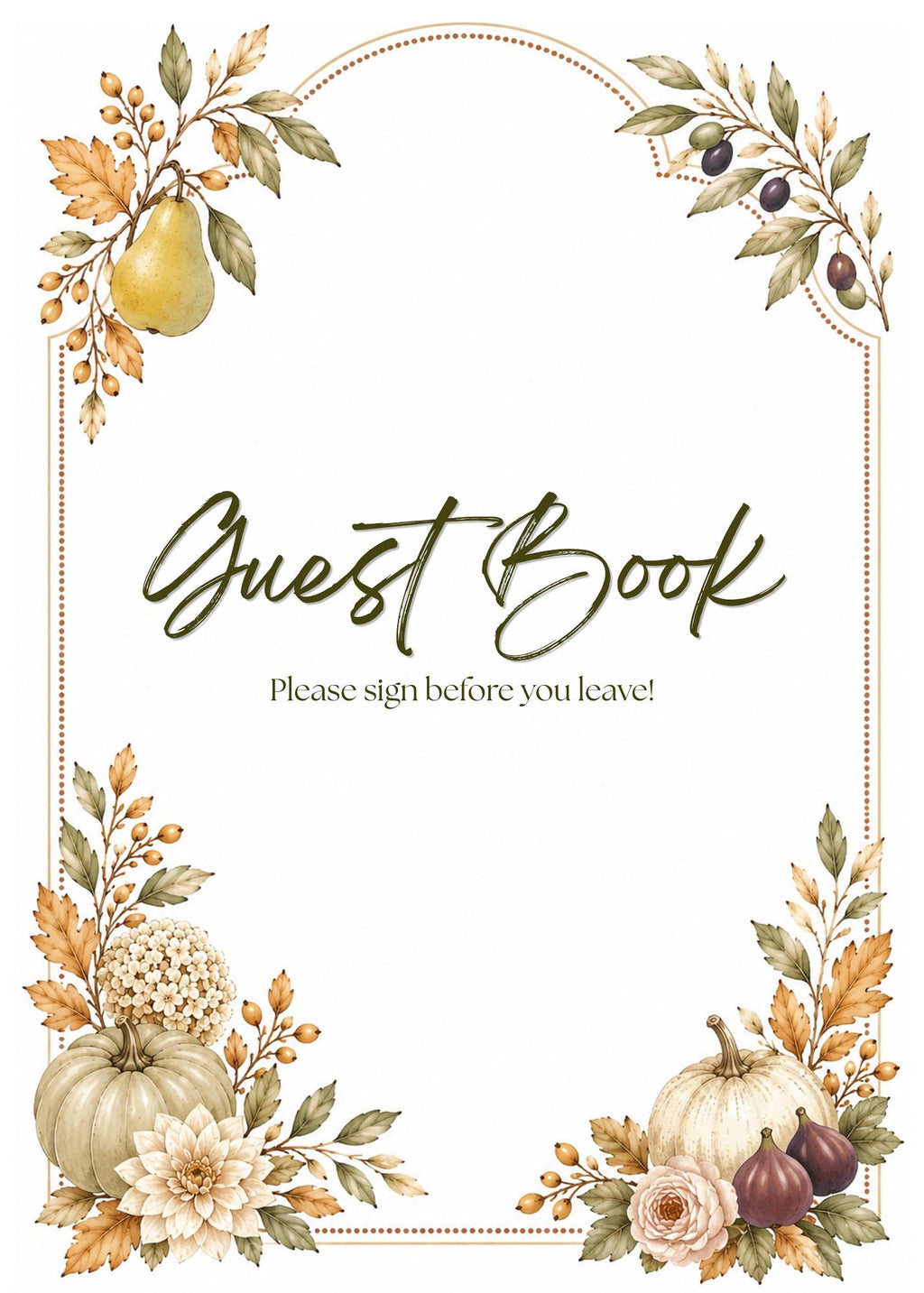 Autumn Harvest Wedding Table Sign Bundle, 23 Editable Canva for Fall Decor
