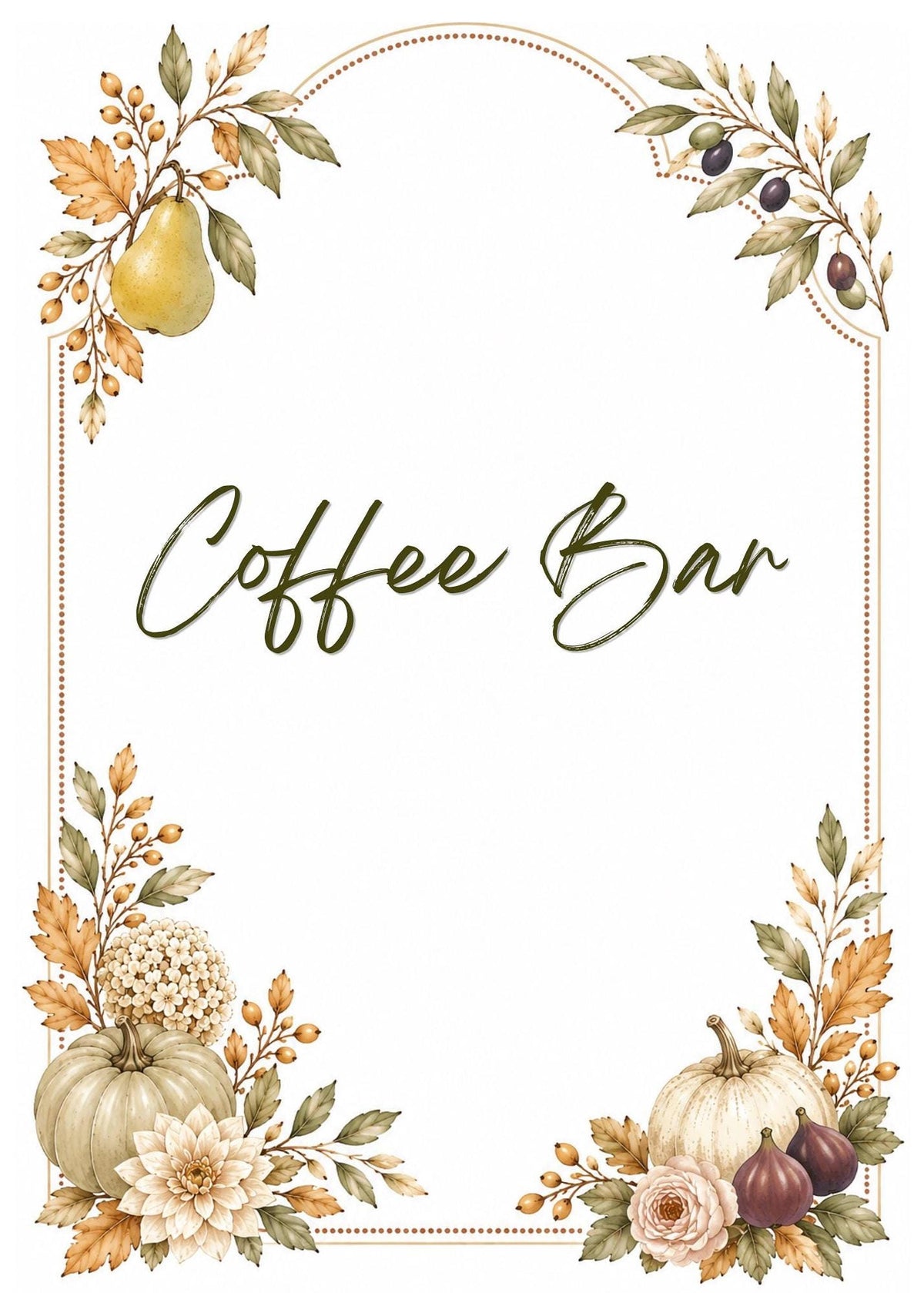 Autumn Harvest Wedding Table Sign Bundle, 23 Editable Canva for Fall Decor
