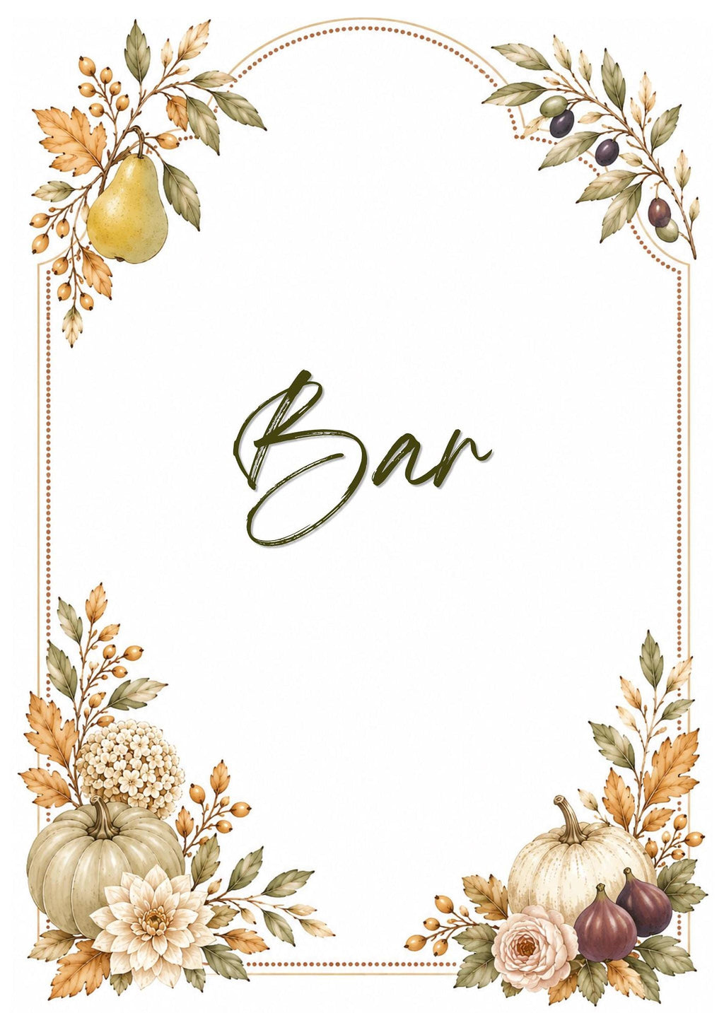 Autumn Harvest Wedding Table Sign Bundle, 23 Editable Canva for Fall Decor
