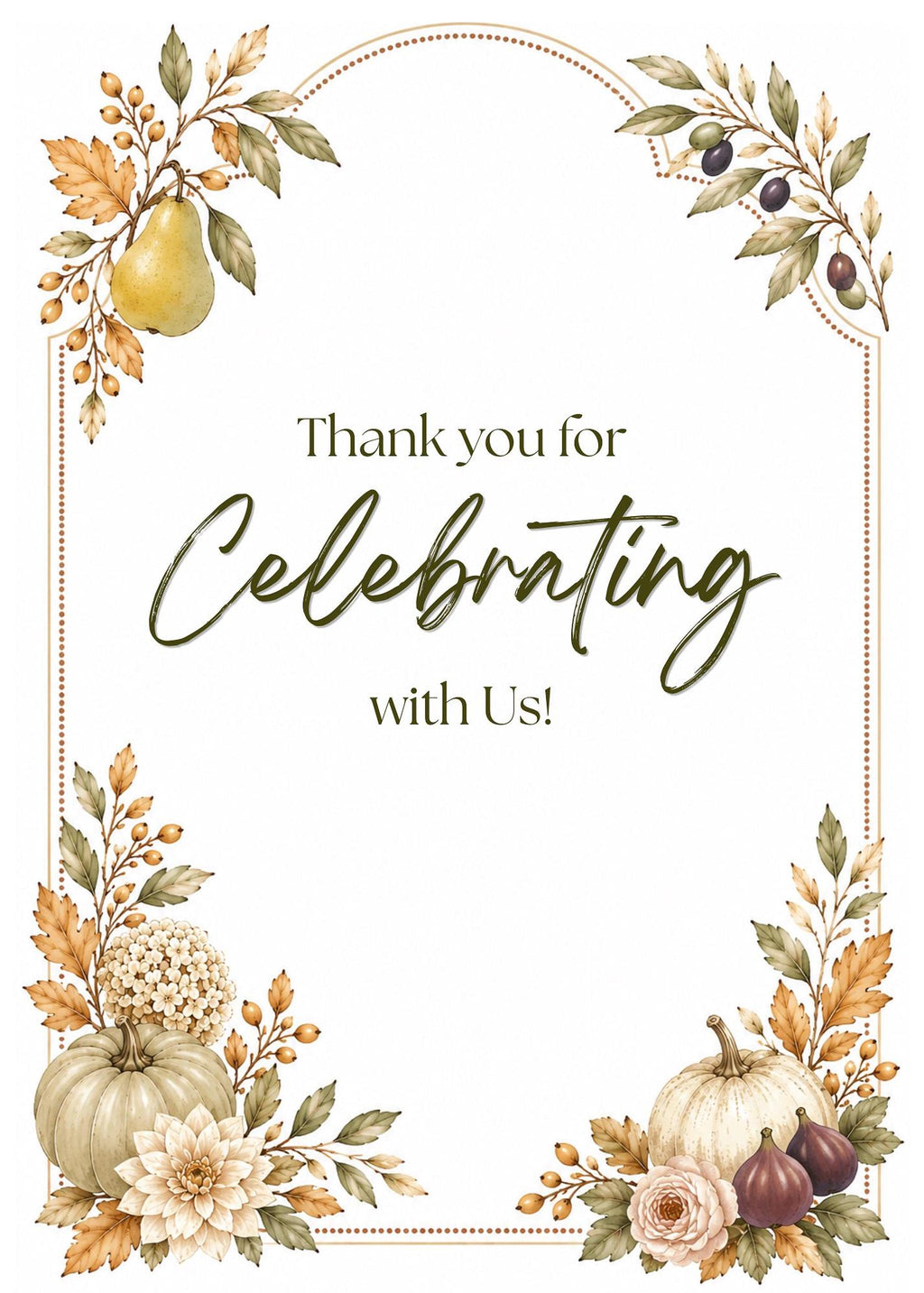 Autumn Harvest Wedding Table Sign Bundle, 23 Editable Canva for Fall Decor