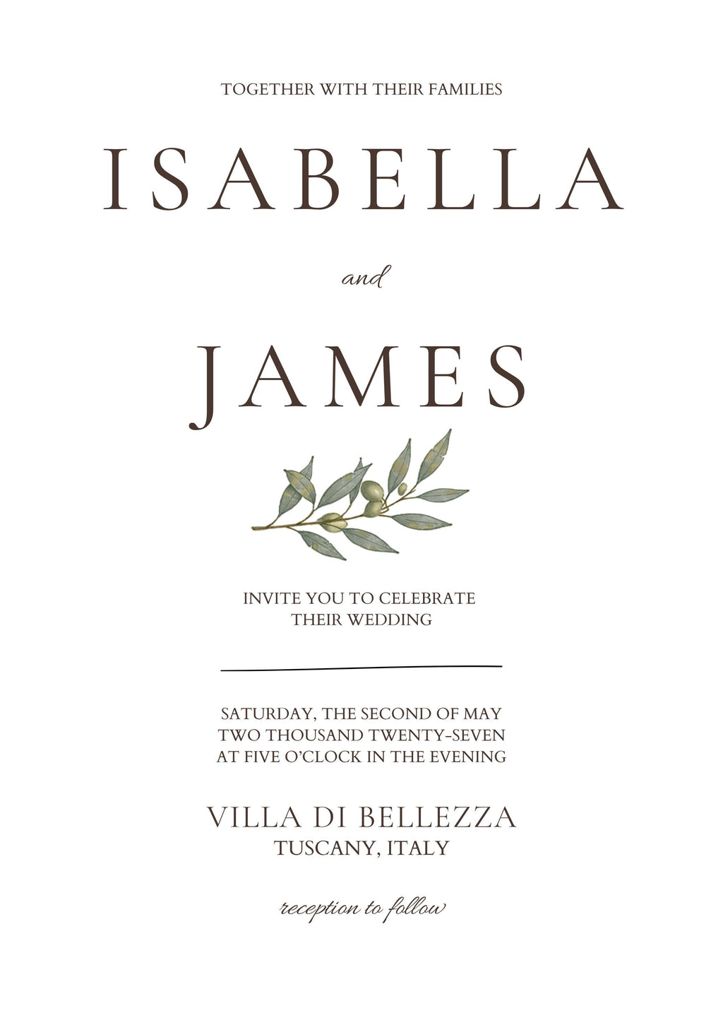 Minimal Olive Wedding Invitation Suite, Editable Canva Templates with RSVP and Details