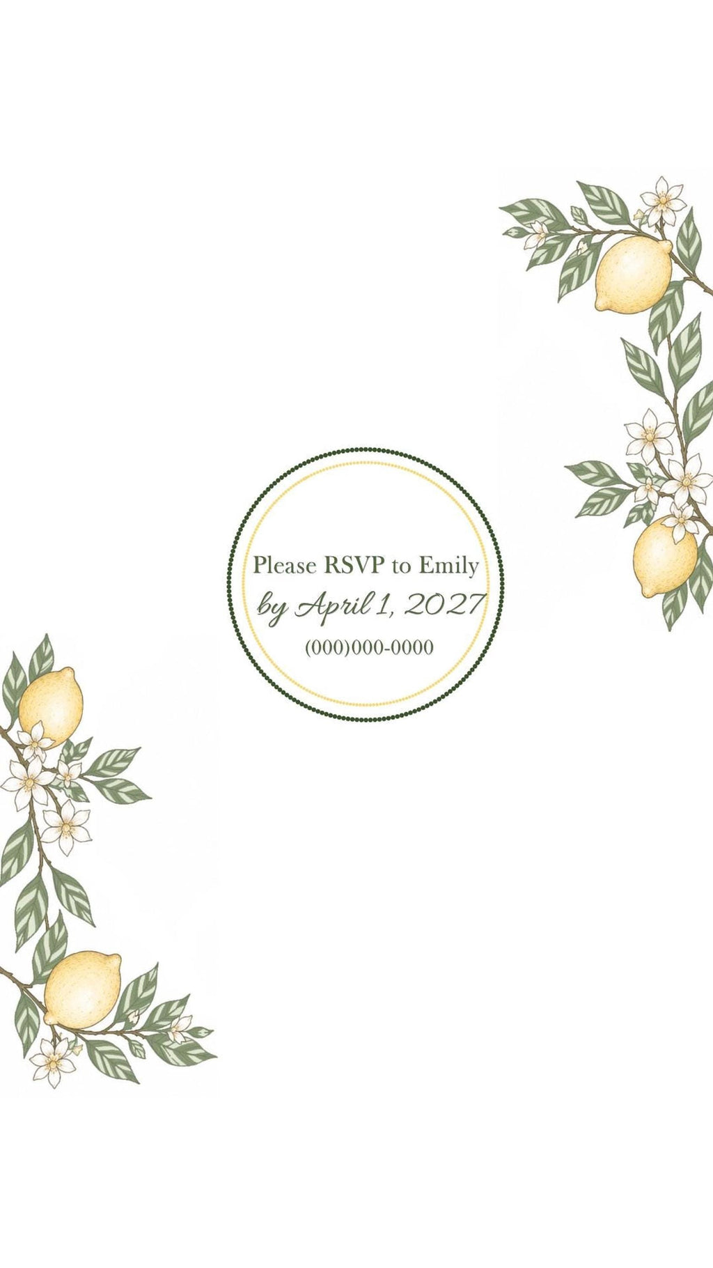 Animated Lemon Baby Shower Invitation, Editable Canva Video with Registry Link