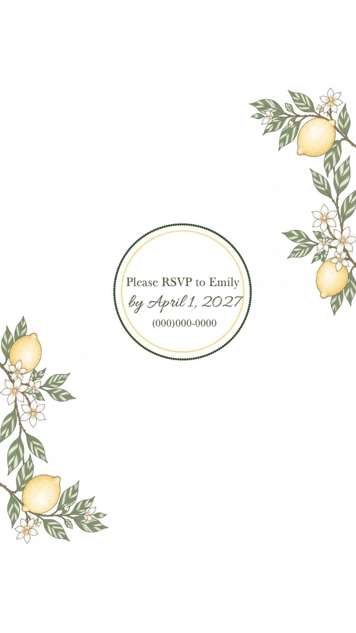 Animated Lemon Baby Shower Invitation, Editable Canva Video with Registry Link