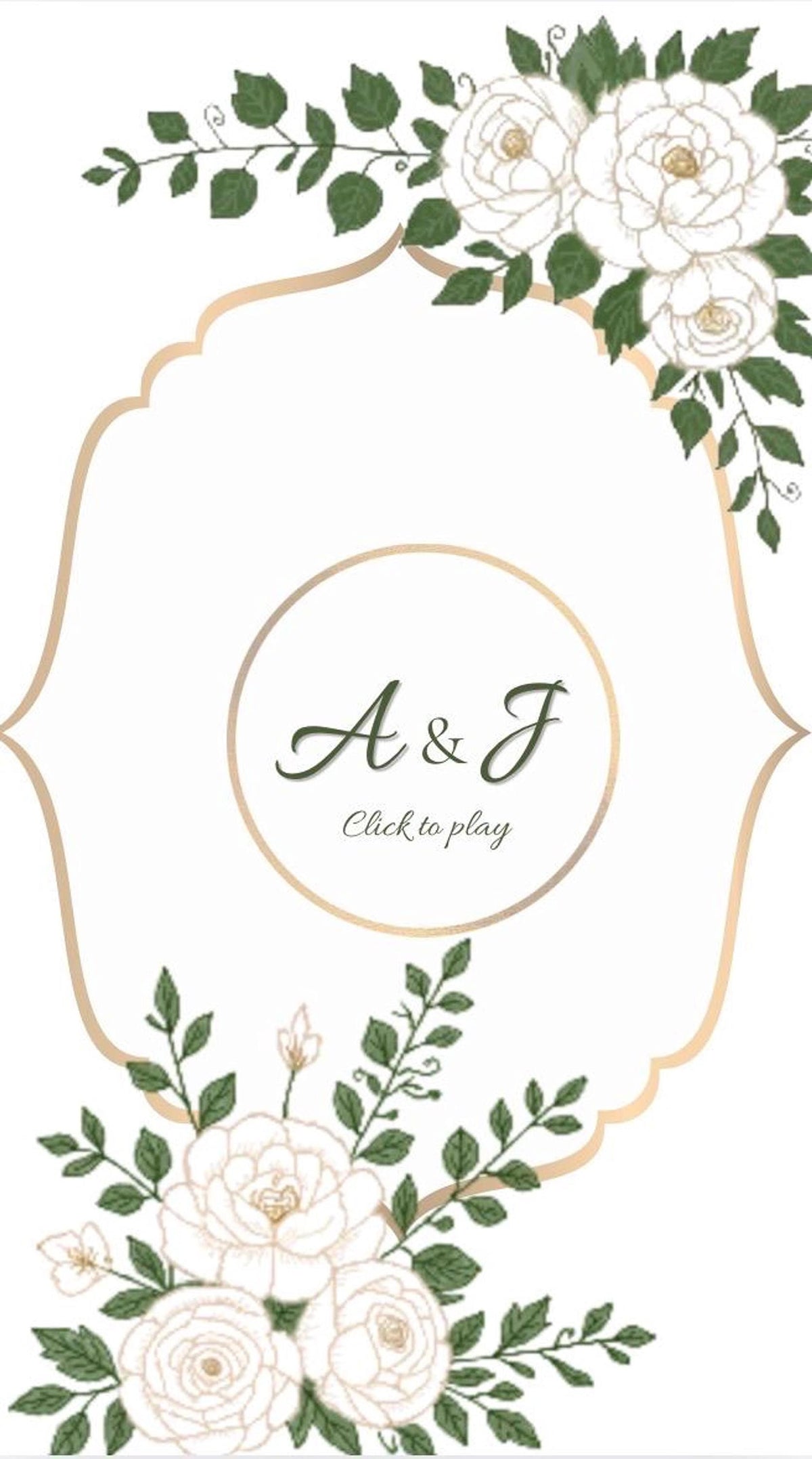 Animated White Garden Save the Date, Editable Canva Template for Elegant Weddings