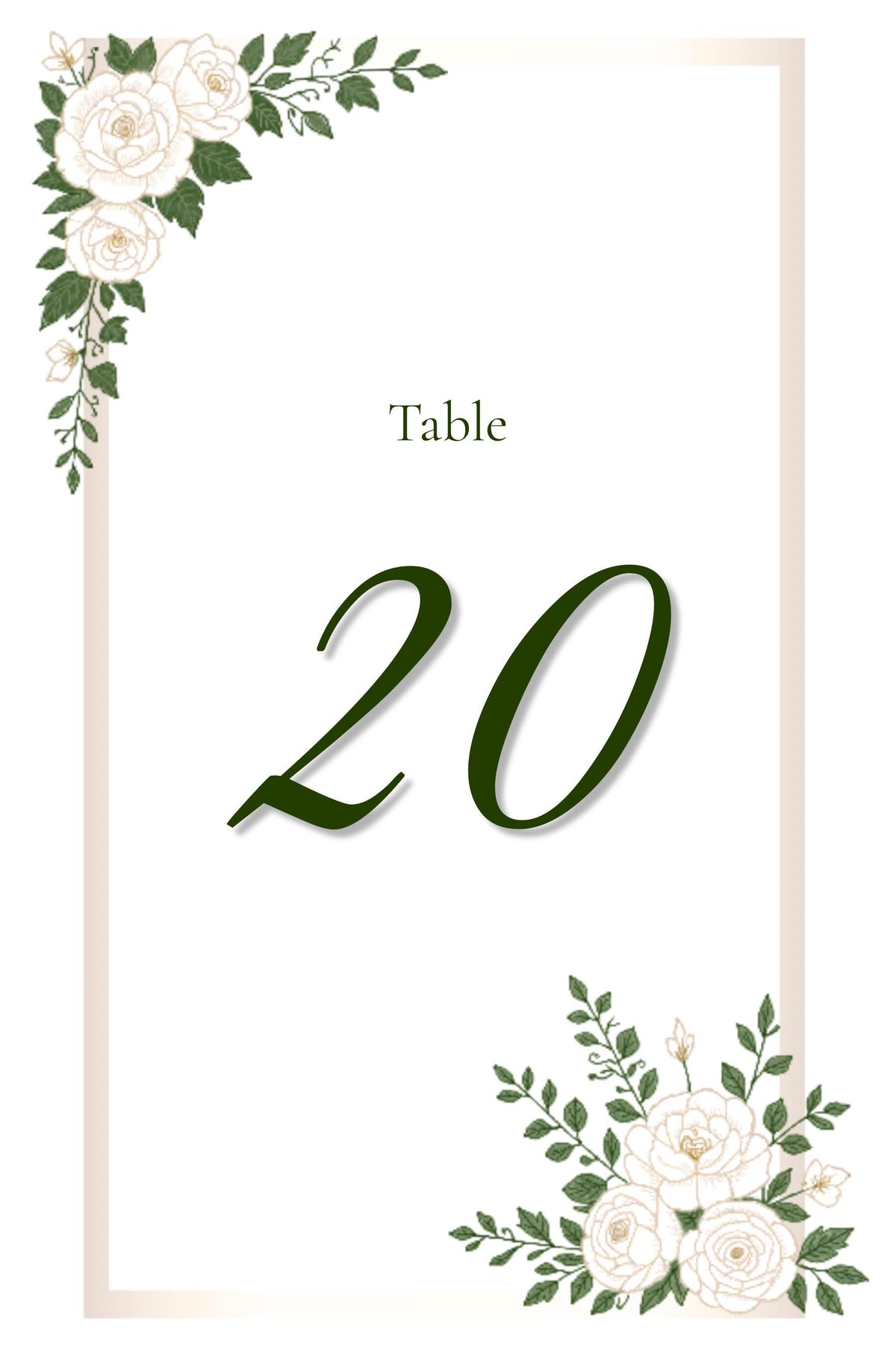 White Garden Wedding Sign Bundle | 33+ Editable Canva Reception Signs | Welcome Signs, Table Numbers & Tabletop Signs | Instant Download