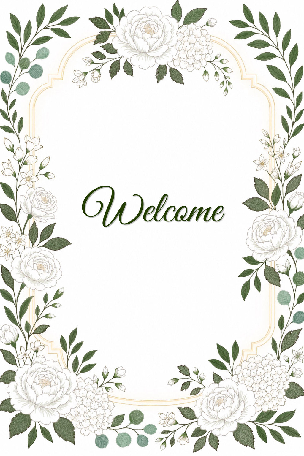 White Garden Wedding Sign Bundle | 33+ Editable Canva Reception Signs | Welcome Signs, Table Numbers & Tabletop Signs | Instant Download