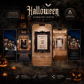 Cinematic Halloween Party Invitation | 2 Editable Canva Templates | Gothic & Modern Fonts | Mobile Video Invite
