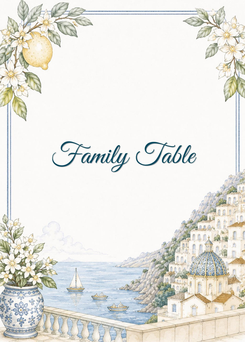 Editable Amalfi Coast Wedding Signs Bundle | 21 Reception Table Signs | Italian Lemon Wedding Decor | Printable Canva Templates
