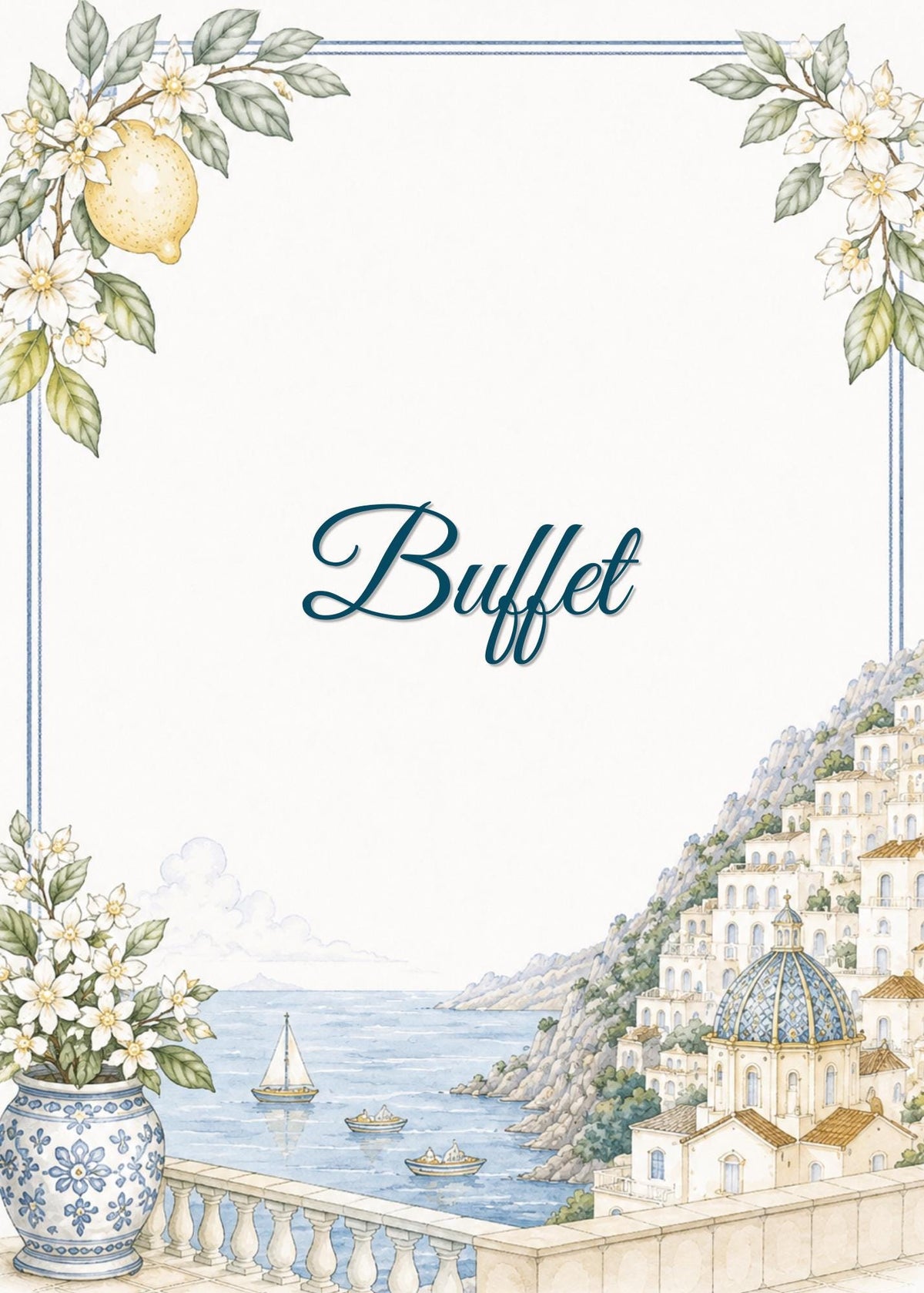 Editable Amalfi Coast Wedding Signs Bundle | 21 Reception Table Signs | Italian Lemon Wedding Decor | Printable Canva Templates