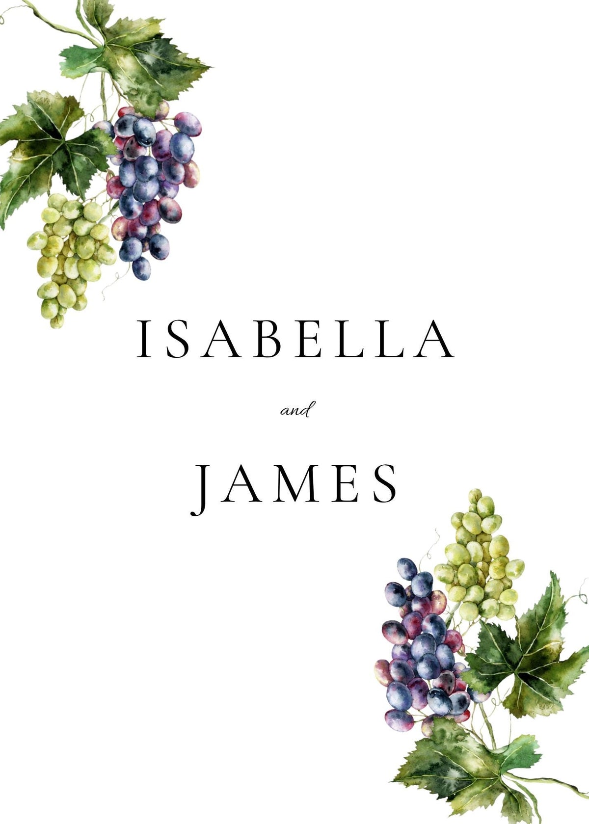 Minimal Cypress & Grape Wedding Suite Bundle | 14 Editable Canva Templates | Instant Download