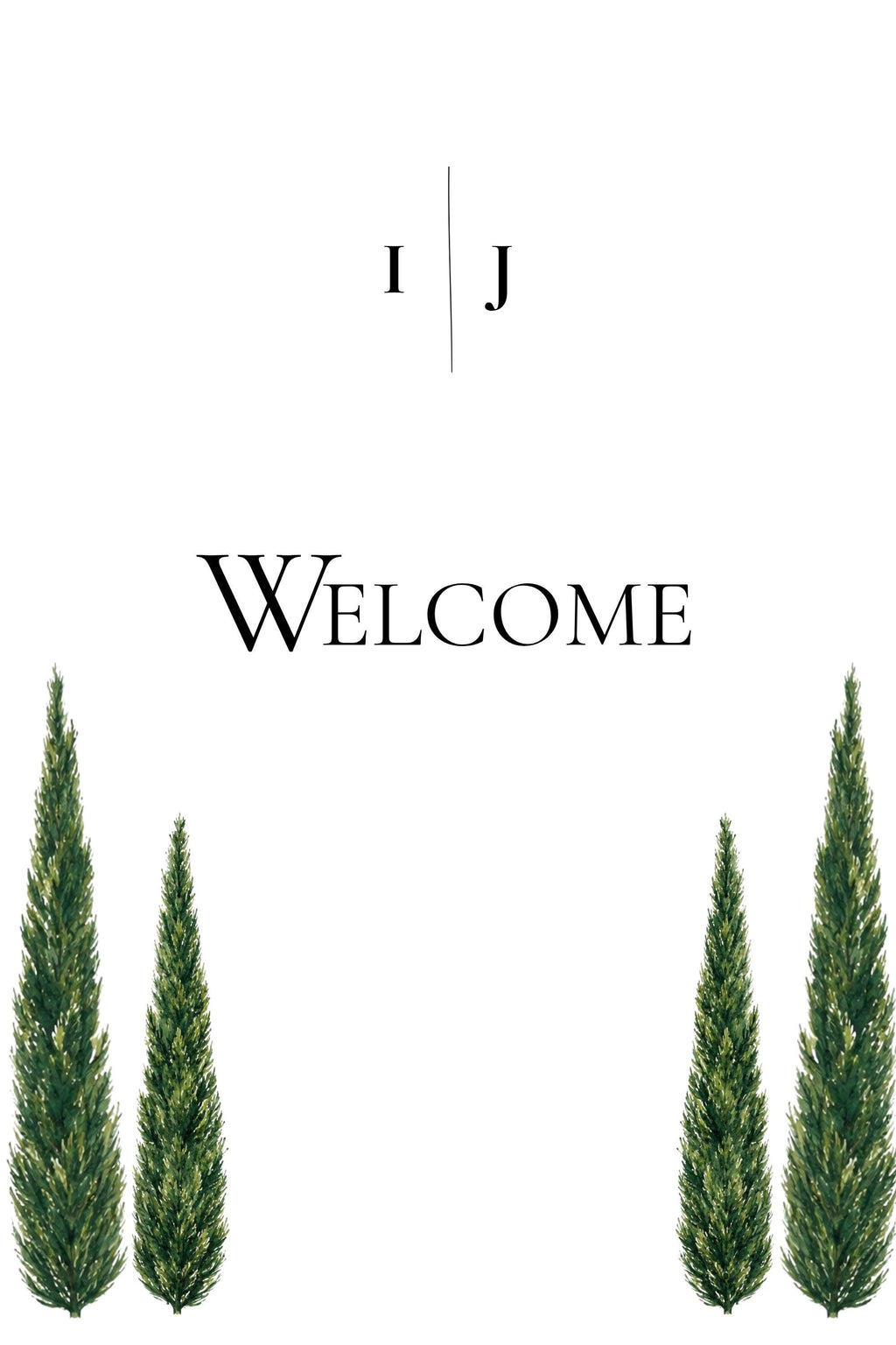 Minimal Cypress and Grape Wedding Reception Sign Bundle | 92 Editable Canva Templates | Welcome Signs, Table Numbers and Wedding Signage