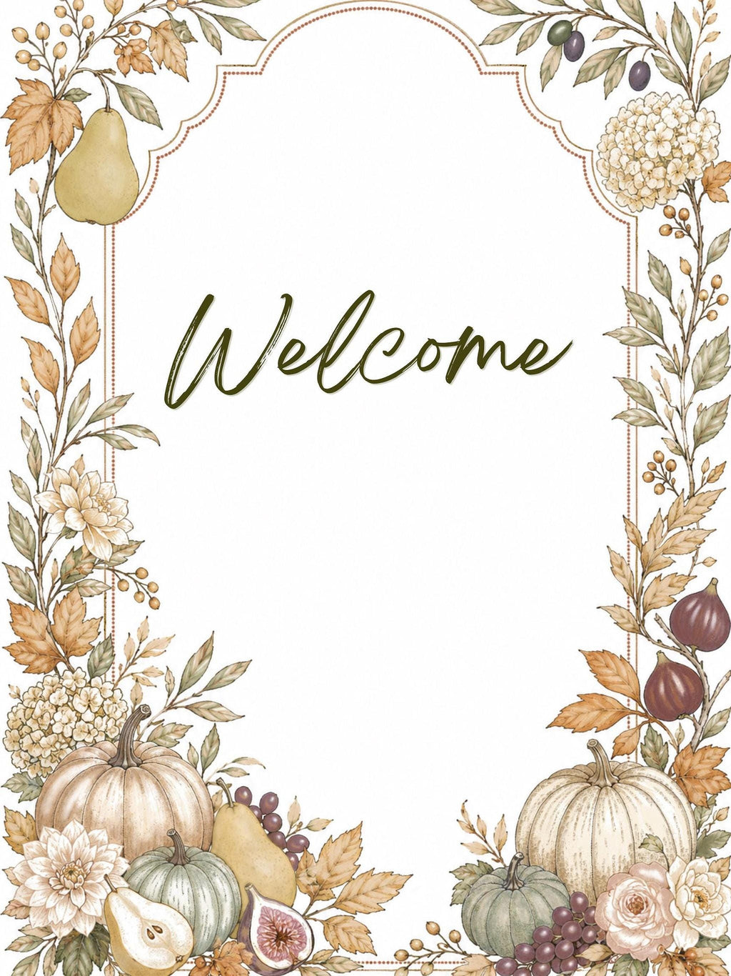Editable Autumn Harvest Wedding Welcome Sign Bundle, 2 Canva Templates for Fall