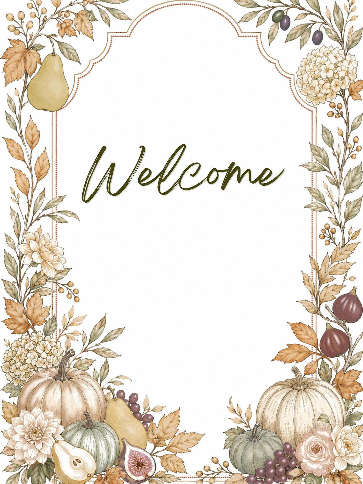 Editable Autumn Harvest Wedding Welcome Sign Bundle, 2 Canva Templates for Fall