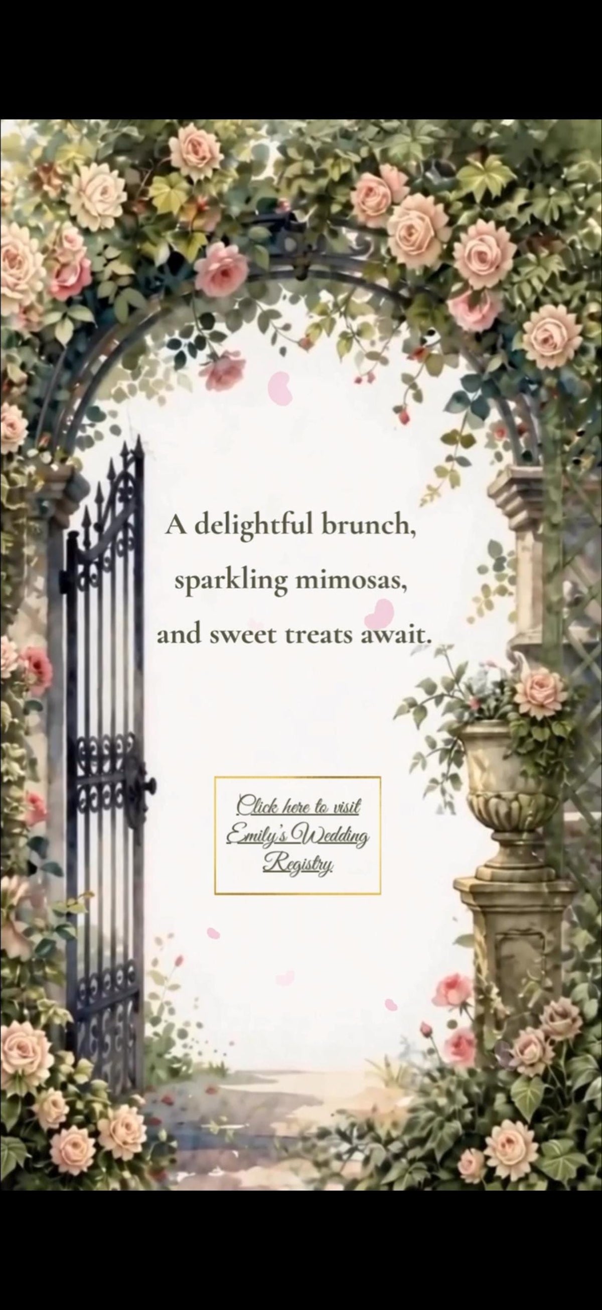 Cinematic Secret Garden Bridal Brunch Invitation | Animated Canva Template | Instant Download