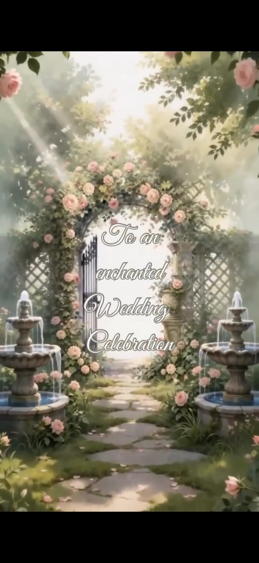 Cinematic Secret Garden Save the Date, Animated Canva Template, Instant Download