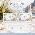 Amalfi Coast Wedding Place Cards | Editable Canva Place Card Template | Flat & Folded Tent Cards | Mediterranean Wedding | Instant Download
