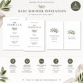 Minimal Baby Shower Invitation | Editable Canva Baby Shower Invite | Editorial Baby Shower Template | 5x7 Double-Sided | Registry & No Gifts