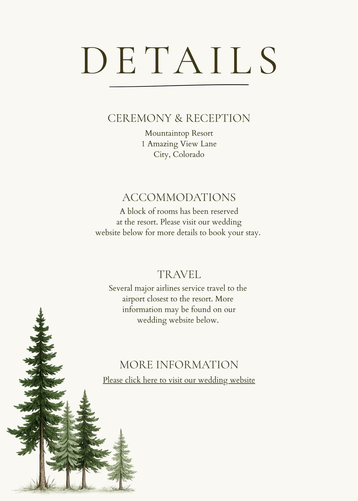Mountain Wedding Invitation Suite, 33 Editable Canva Templates, Minimal Wedding Bundle, Save the Date, RSVP, Details Card, and More