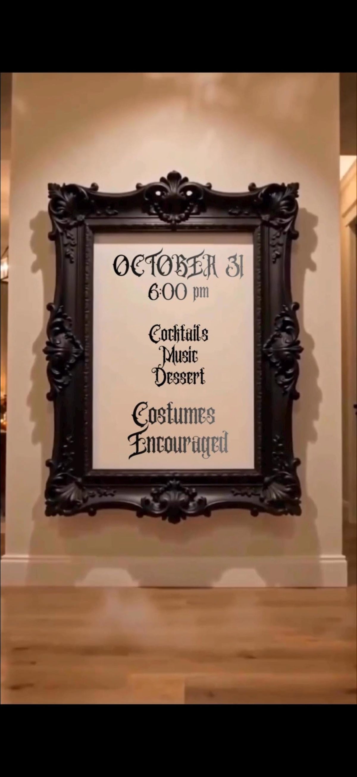Cinematic Halloween Party Invitation | 2 Editable Canva Templates | Gothic & Modern Fonts | Mobile Video Invite