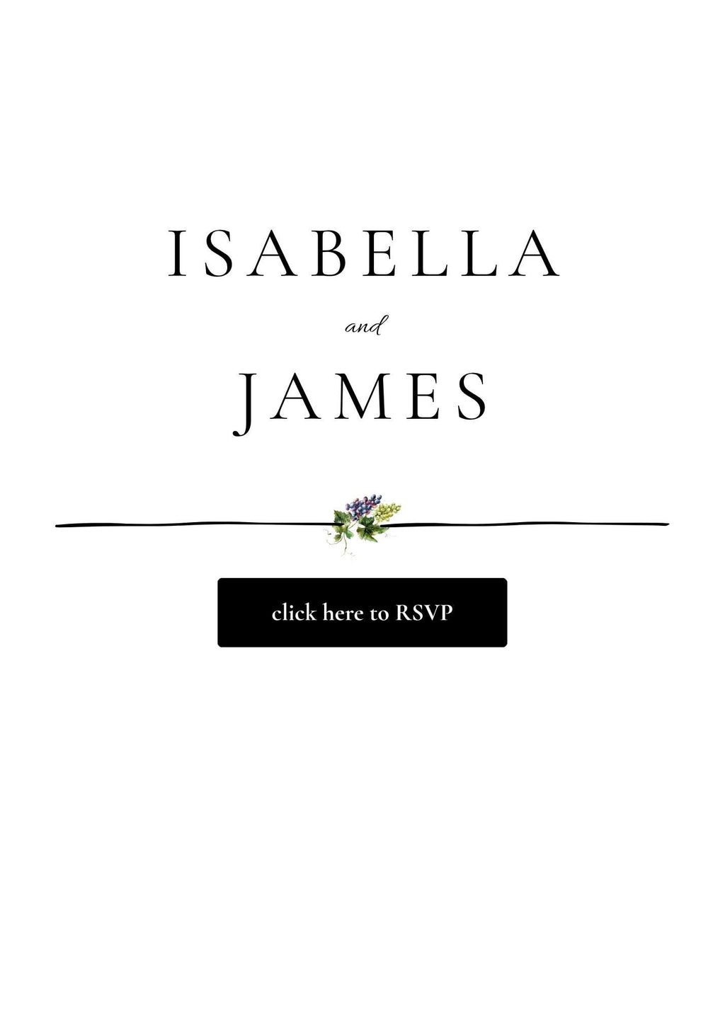 Minimal Cypress & Grape Wedding Suite Bundle | 14 Editable Canva Templates | Instant Download