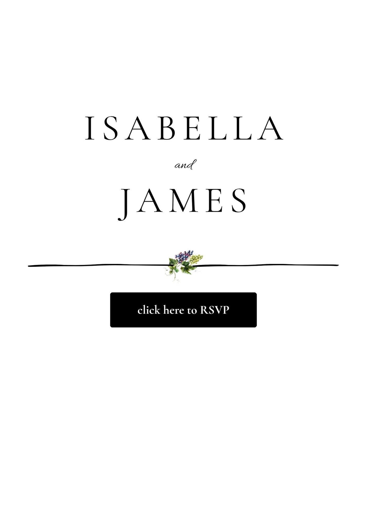 Minimal Cypress & Grape Wedding Suite Bundle | 14 Editable Canva Templates | Instant Download