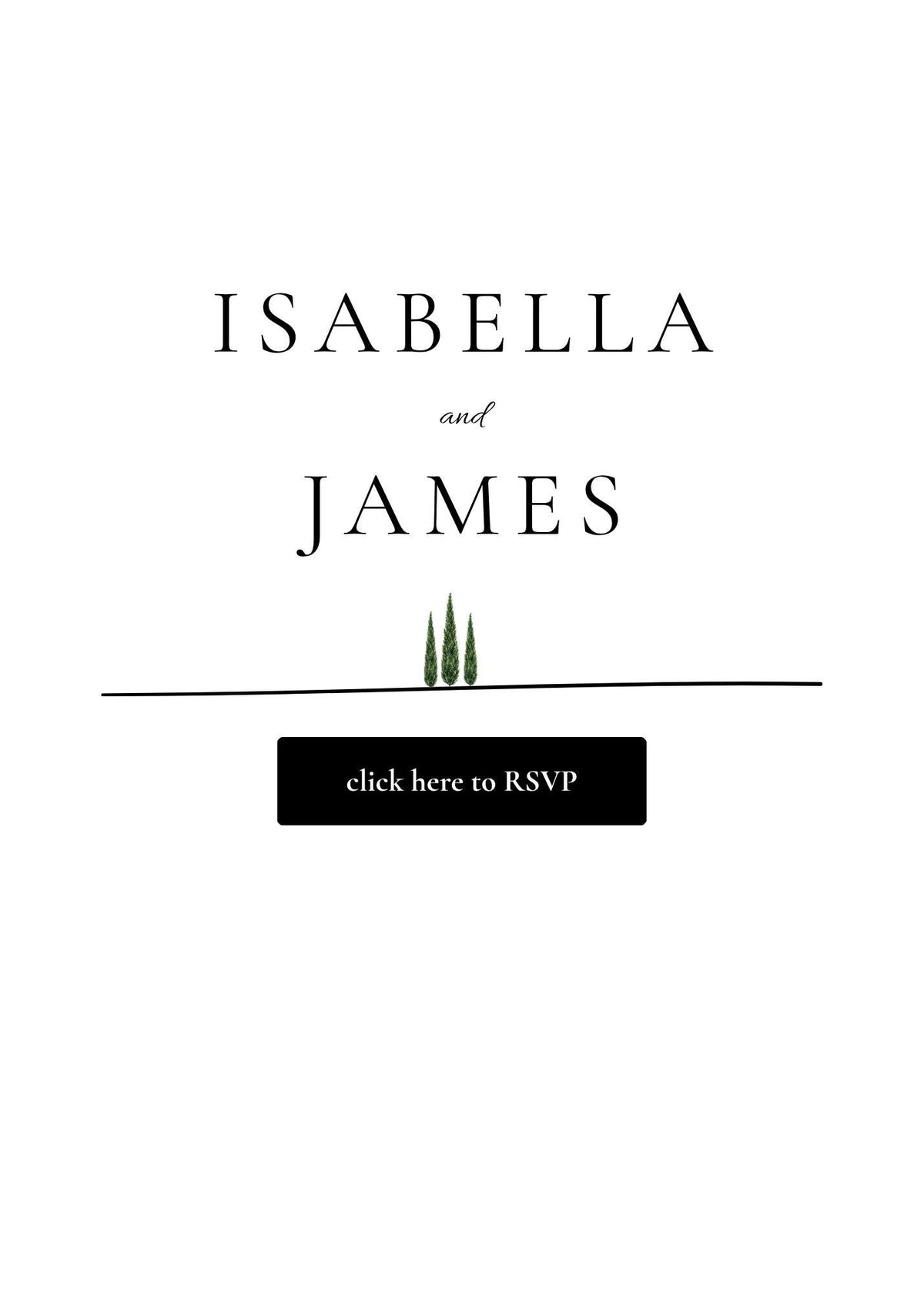 Minimal Cypress & Grape Wedding Suite Bundle | 14 Editable Canva Templates | Instant Download