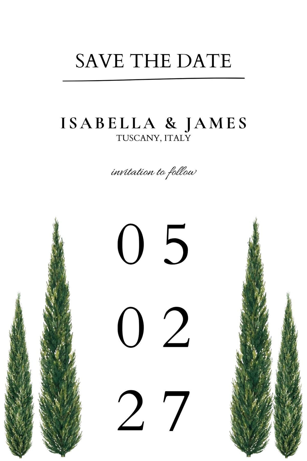 Minimal Cypress & Grape Wedding Suite Bundle | 14 Editable Canva Templates | Instant Download