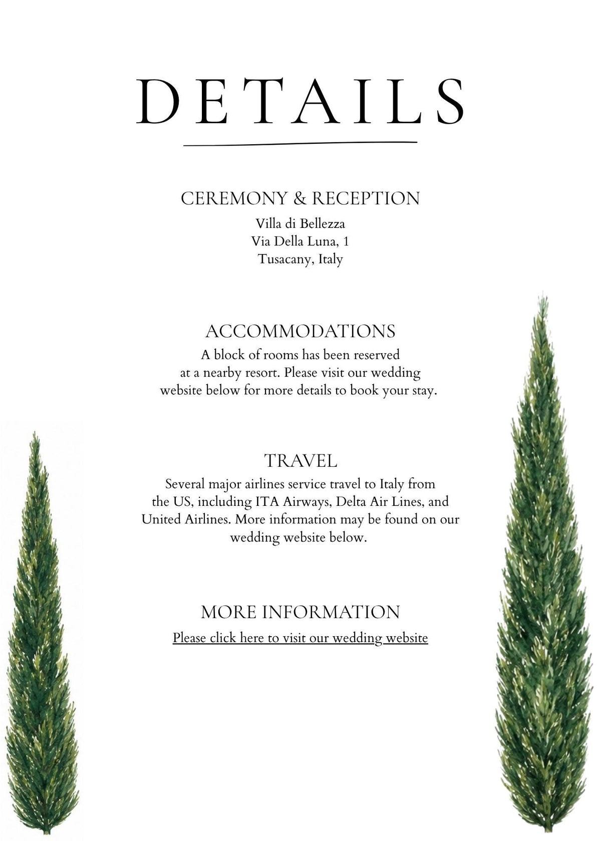 Minimal Cypress & Grape Wedding Suite Bundle | 14 Editable Canva Templates | Instant Download