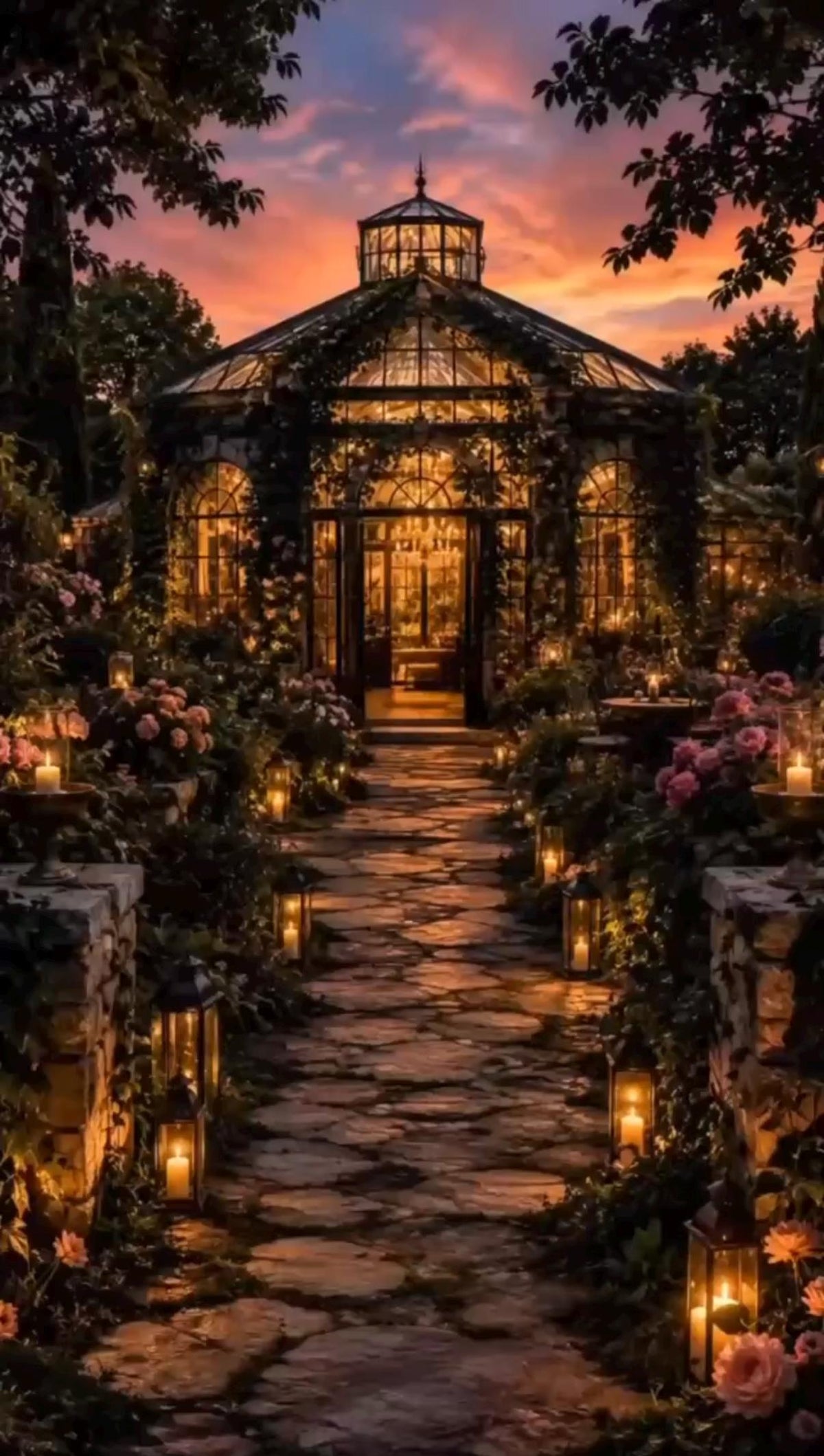 Cinematic Secret Garden Save the Date Template, Editable in Canva, Includes 2 Versions - Twilight and Verdant