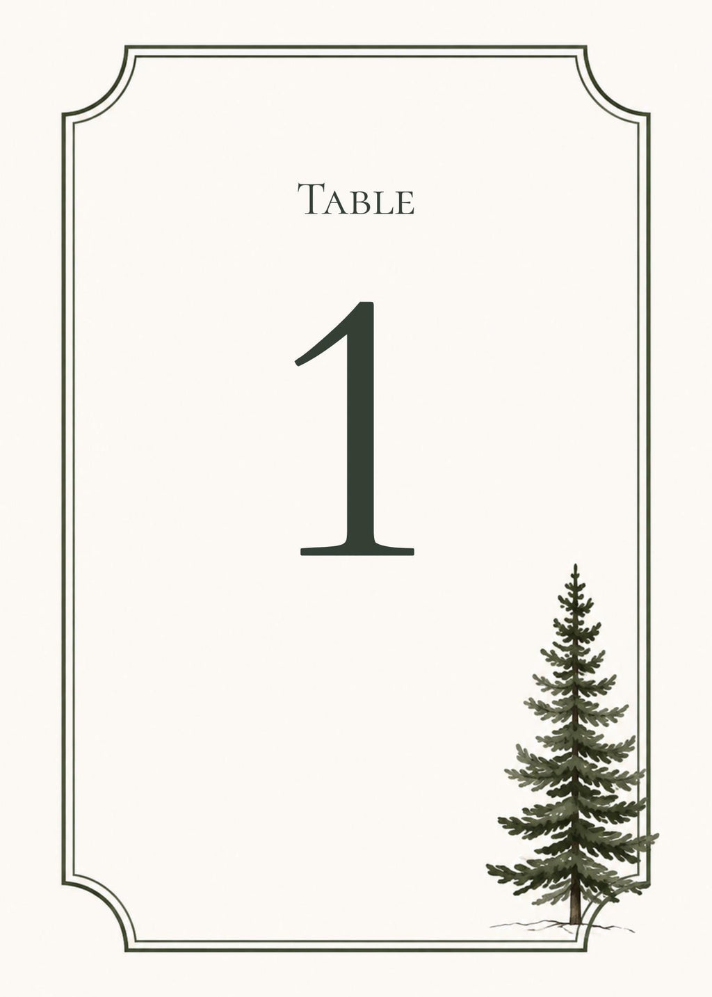 Minimal Mountain Wedding Table Numbers & Reception Signs Bundle, 116 Editable Canva Templates
