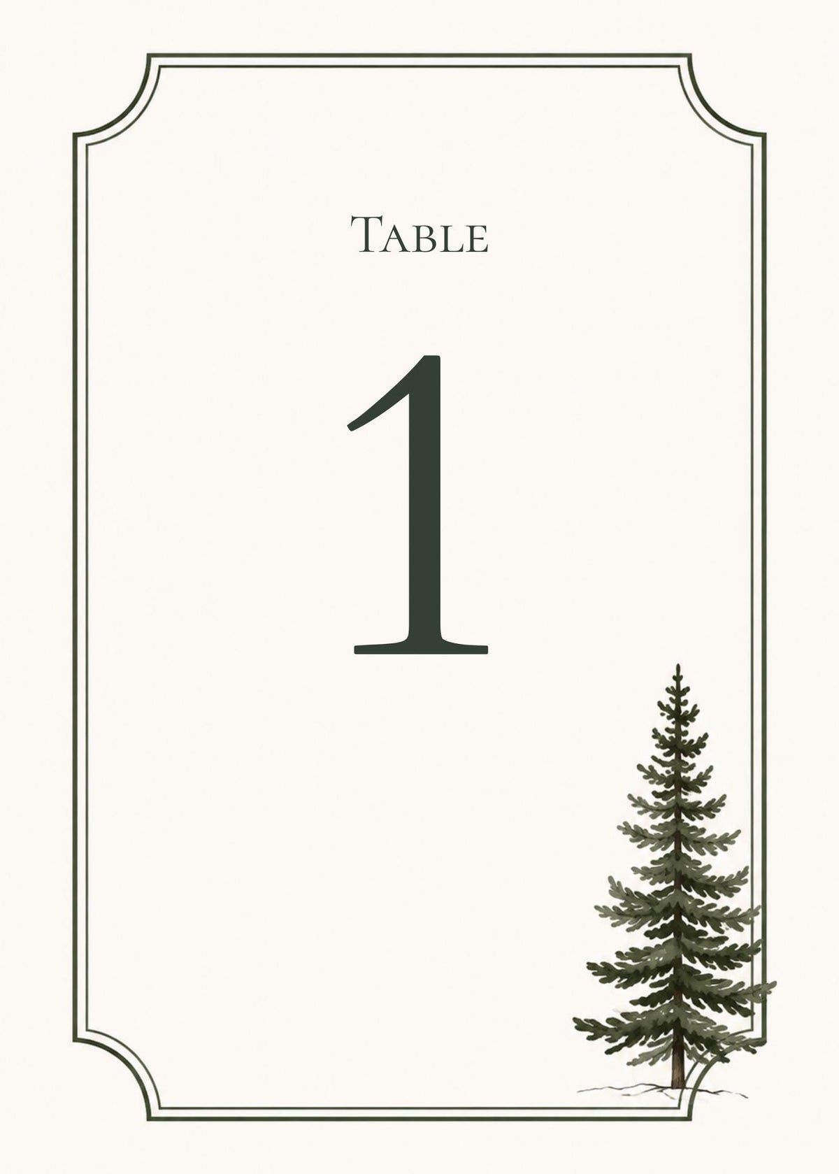Minimal Mountain Wedding Table Numbers & Reception Signs Bundle, 116 Editable Canva Templates