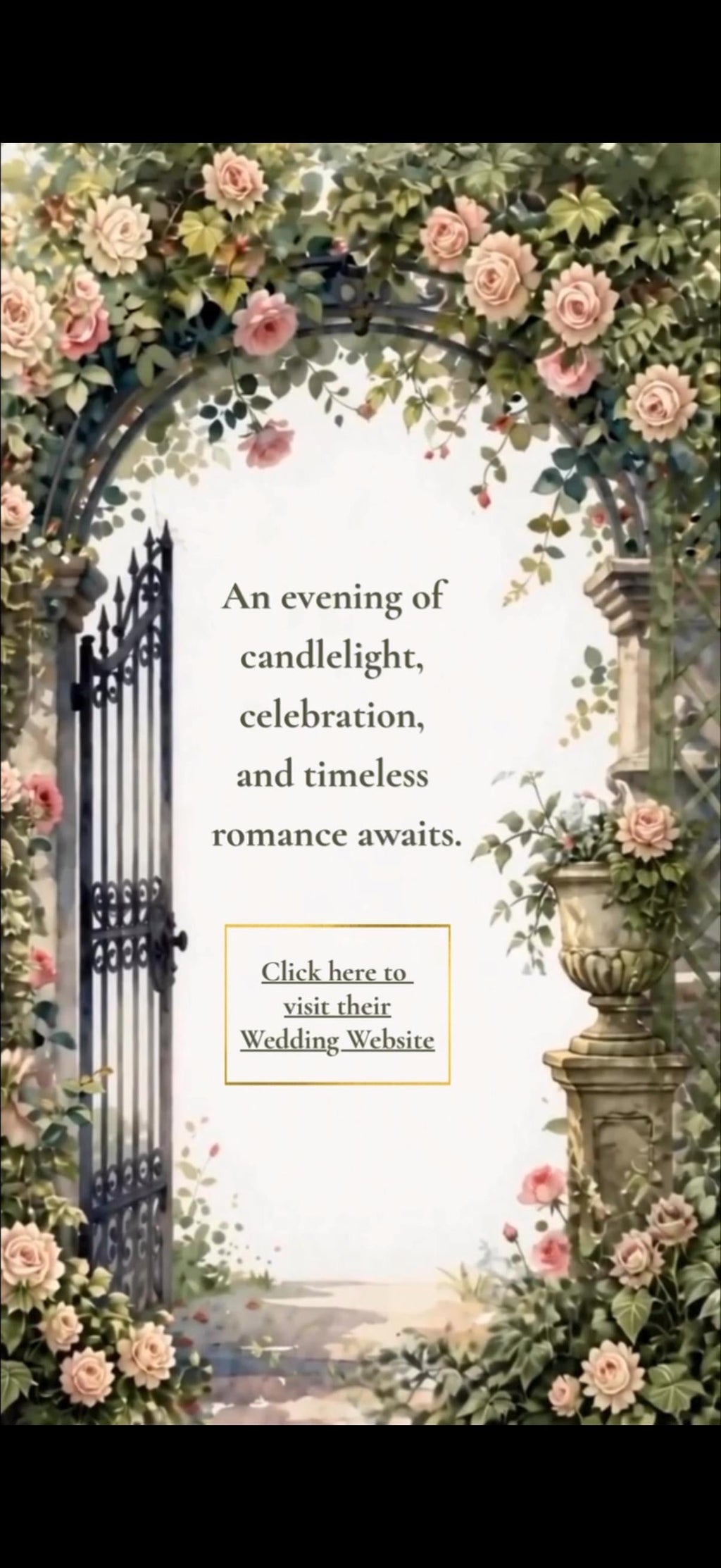 Cinematic Secret Garden Save the Date, Animated Canva Template, Instant Download