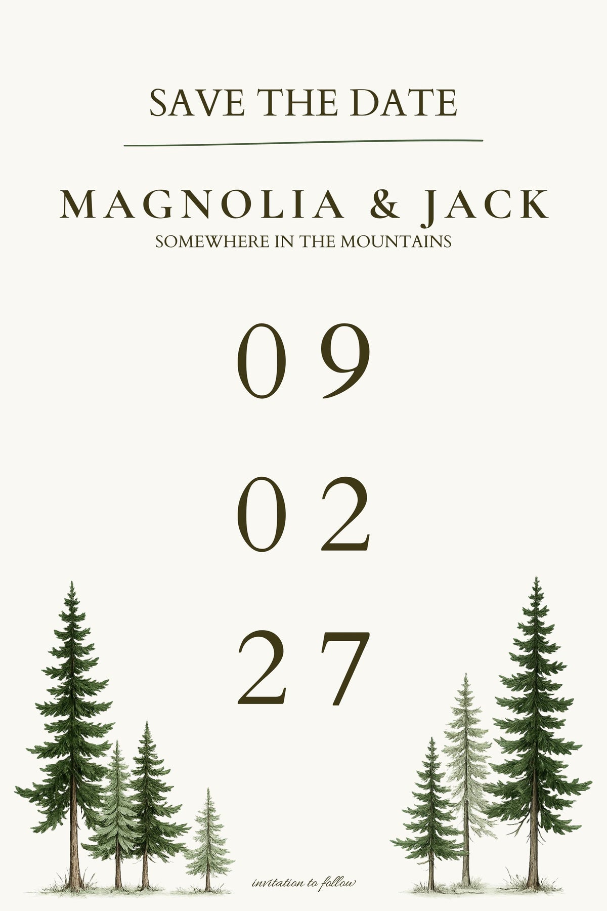 Mountain Wedding Invitation Suite, 33 Editable Canva Templates, Minimal Wedding Bundle, Save the Date, RSVP, Details Card, and More