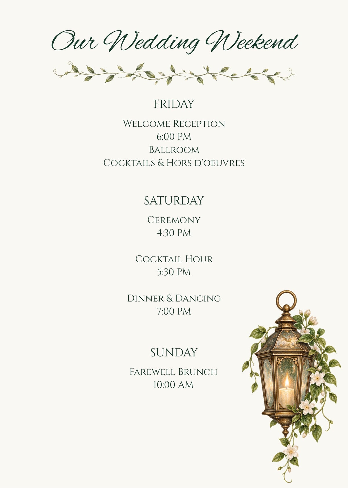 Secret Garden Wedding Invitation Suite Template | 35 Editable Canva Templates | Botanical Floral Wedding Bundle