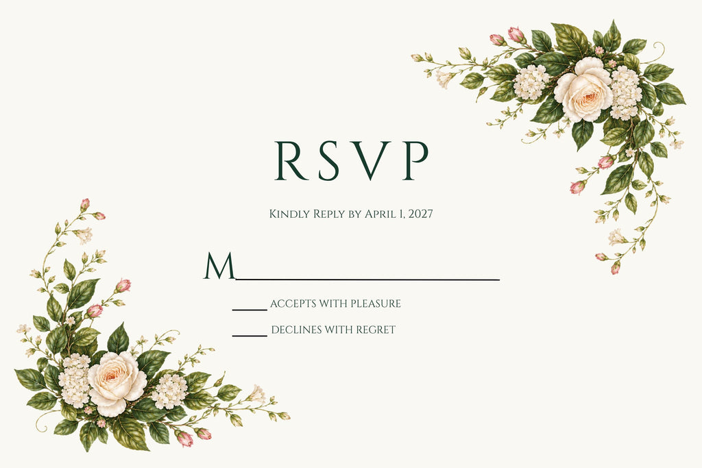 Secret Garden Wedding Invitation Suite Template | 35 Editable Canva Templates | Botanical Floral Wedding Bundle