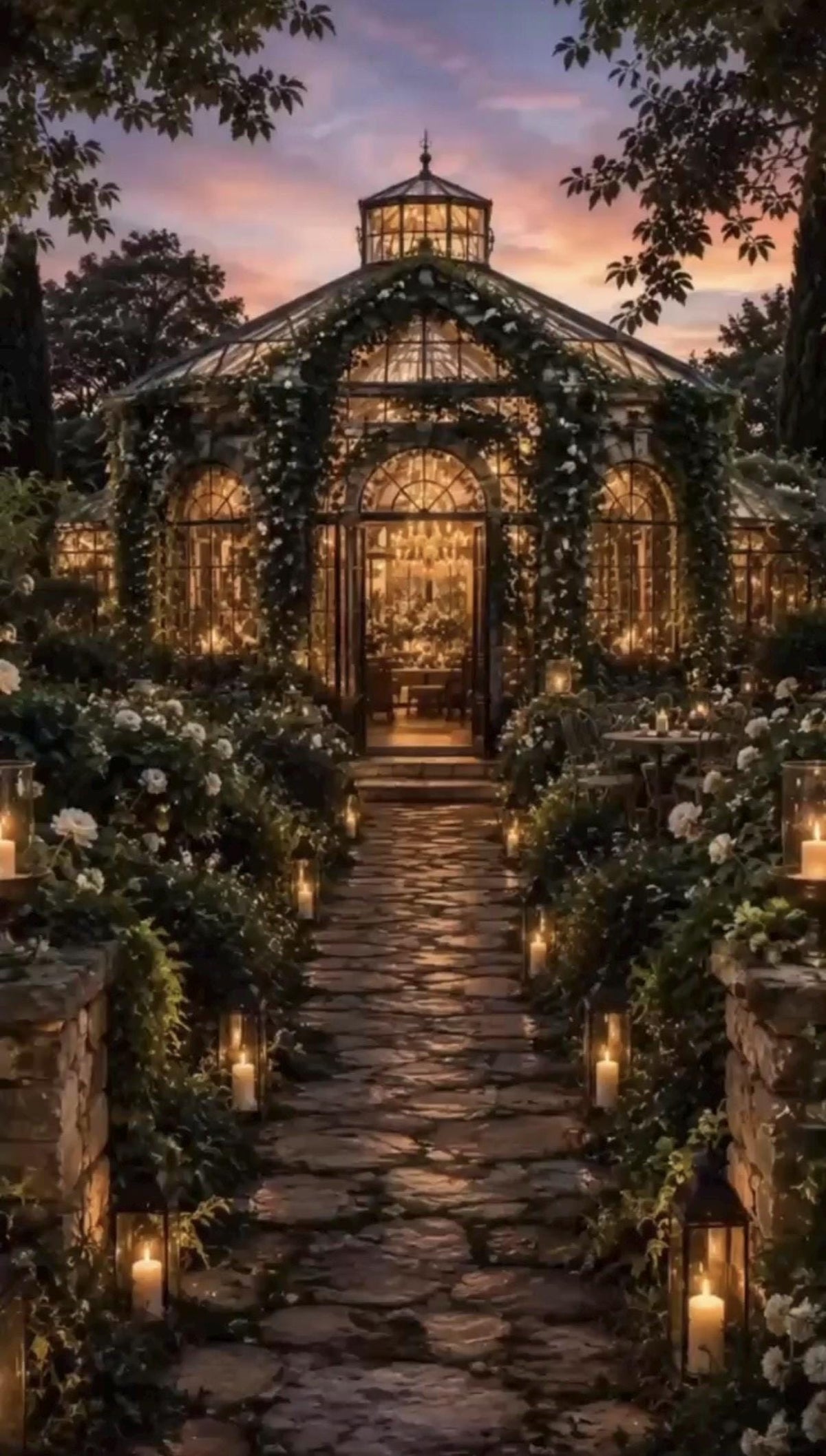 Cinematic Secret Garden Save the Date Template, Editable in Canva, Includes 2 Versions - Twilight and Verdant
