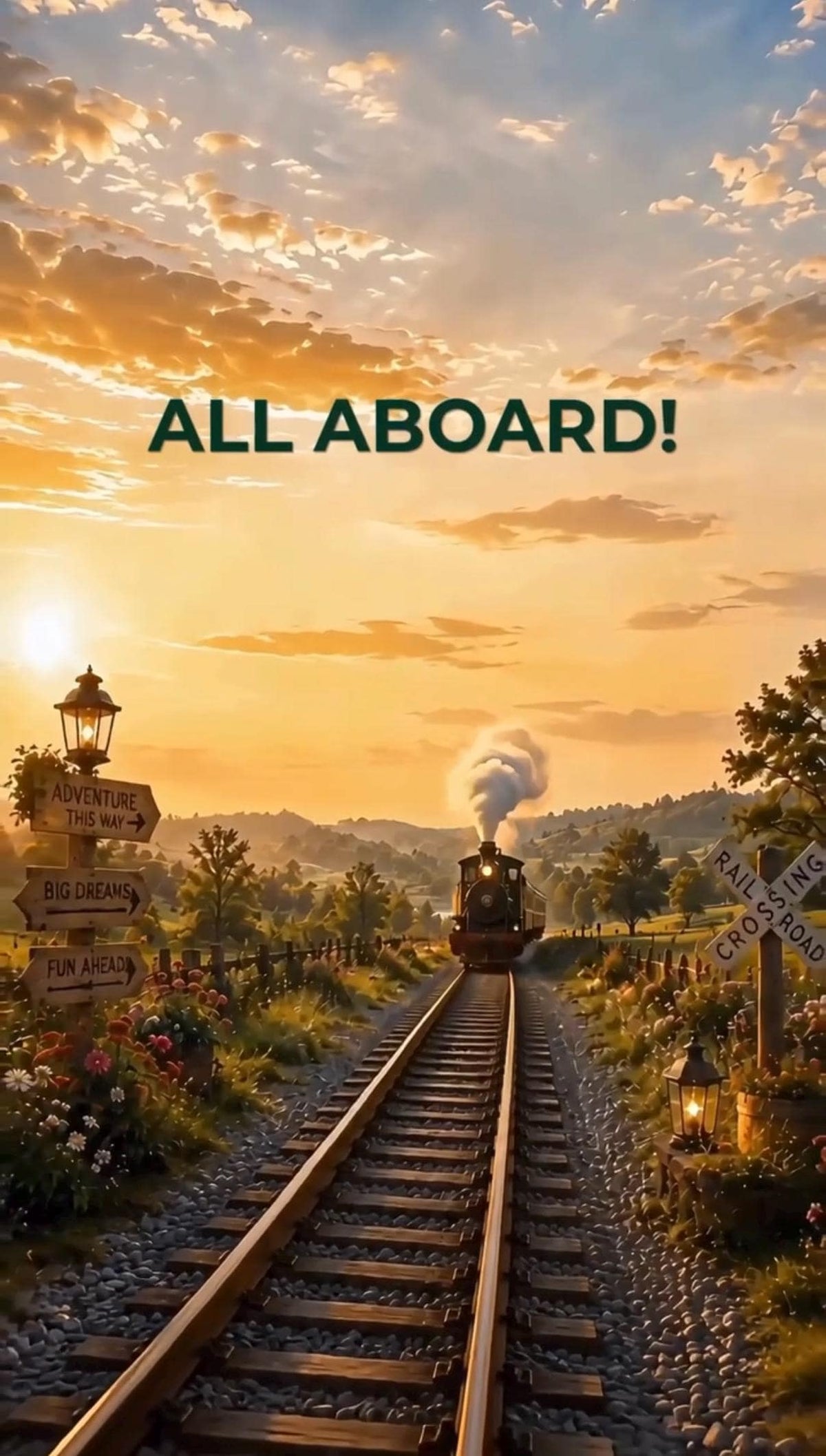 Cinematic Train Birthday Invitation Template | Editable in Canva