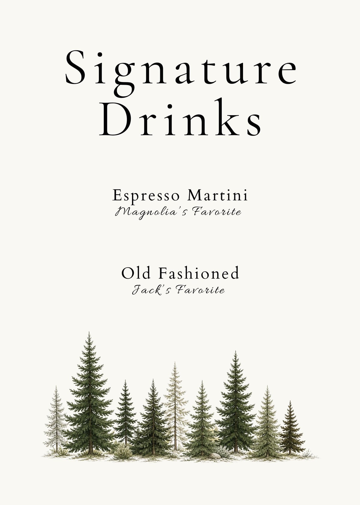 Minimal Mountain Wedding Table Numbers & Reception Signs Bundle, 116 Editable Canva Templates