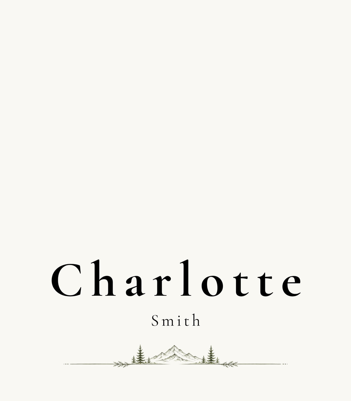 Minimal Mountain Wedding Place Card Templates, 14 Editable Canva Place Cards including Flat & Folded Options