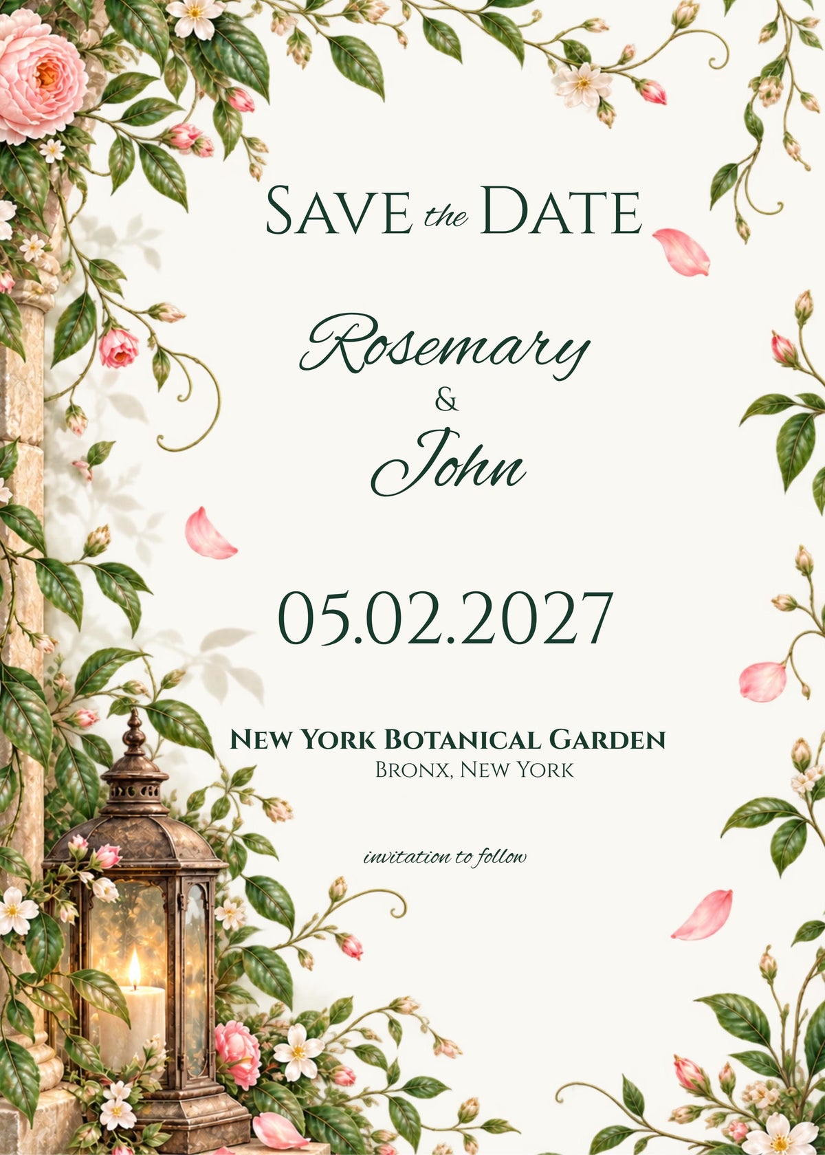 Secret Garden Wedding Invitation Suite Template | 35 Editable Canva Templates | Botanical Floral Wedding Bundle