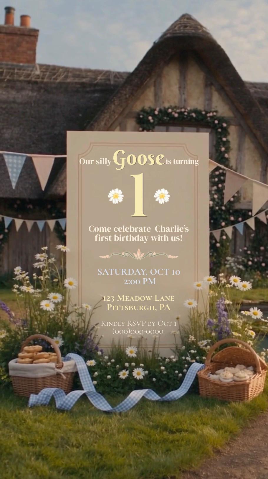 Cinematic Duckling Birthday Invitation Template | Animated, Digital, and Editable in Canva