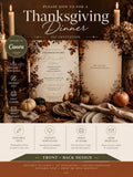 Editable Thanksgiving Dinner Invitation Template | Editable in Canva | Digital Download